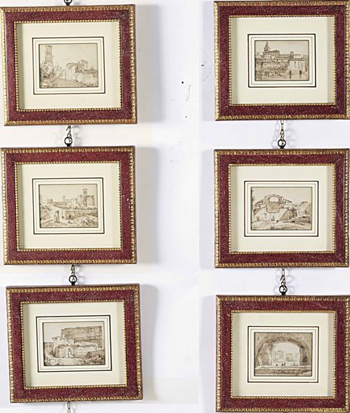 Victor Jean Nicolle : Vedute di Roma  - Asta Dipinti Antichi - Associazione Nazionale - Case d'Asta italiane