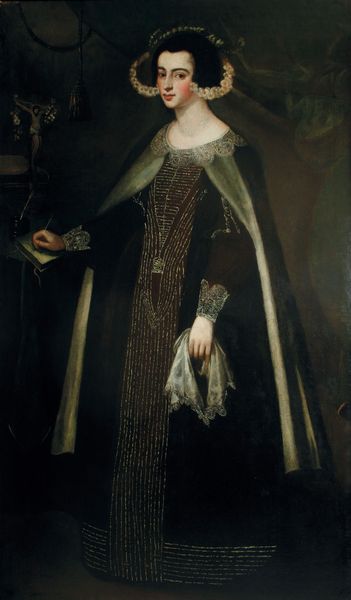 Scuola spagnola dell'inizio del XVII secolo Ritratto di dama con fazzoletto  - Asta Dipinti Antichi - Associazione Nazionale - Case d'Asta italiane