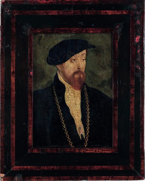 Scuola del Nord Europa del XVI secolo Ritratto di gentiluomo con cappello  - Asta Dipinti Antichi - Associazione Nazionale - Case d'Asta italiane