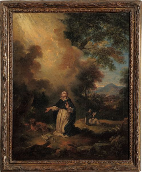 Carlo Antonio Tavella : Eremita in un paesaggio  - Asta Dipinti Antichi - Associazione Nazionale - Case d'Asta italiane