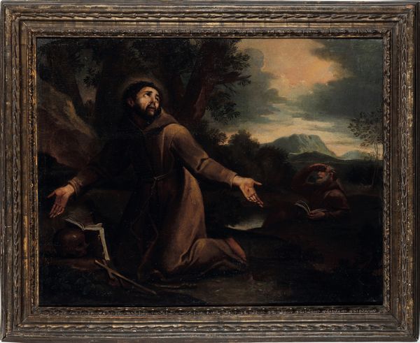 Scuola del XVII secolo Estasi di San Francesco  - Asta Dipinti Antichi - Associazione Nazionale - Case d'Asta italiane