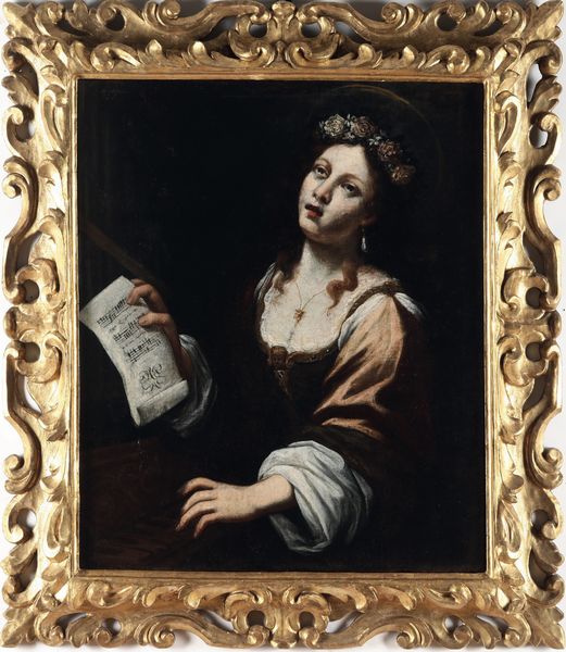 Scuola del XVII secolo Santa Cecilia  - Asta Dipinti Antichi - Associazione Nazionale - Case d'Asta italiane