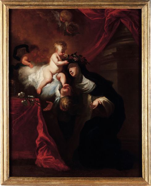 Domenico Piola, Scuola di : Santa Rosa da Lima  - Asta Dipinti Antichi - Associazione Nazionale - Case d'Asta italiane