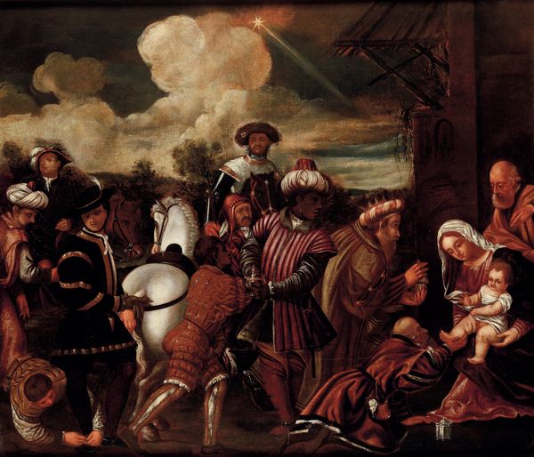 Scuola veneta del XVI secolo Adorazione dei Magi  - Asta Dipinti Antichi - Associazione Nazionale - Case d'Asta italiane