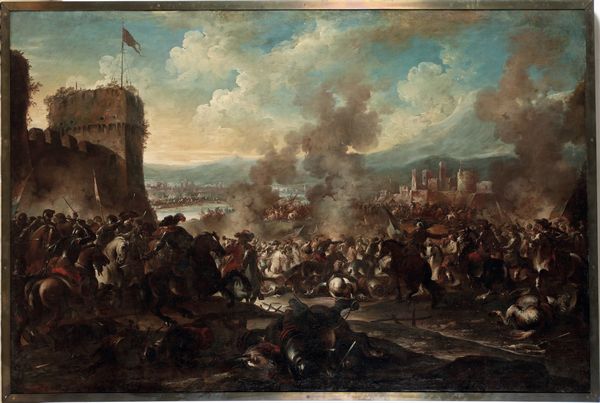 Ilario Giacinto Mercanti detto lo Spolverini, Attribuito a : Scontro di cavalleria  - Asta Dipinti Antichi - Associazione Nazionale - Case d'Asta italiane