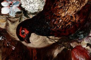 Giovanni Crivelli detto il Crivellino : Veduta di giardino con pavoni, fagiano e coniglietti  - Asta Dipinti Antichi - Associazione Nazionale - Case d'Asta italiane