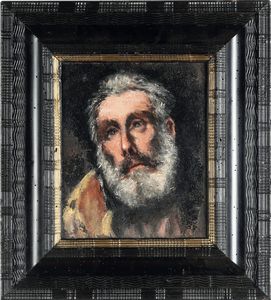 Domínikos Theotokópoulos detto El Greco, Ambito di - Testa virile