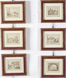 Victor Jean Nicolle : Vedute di Roma  - Asta Dipinti Antichi - Associazione Nazionale - Case d'Asta italiane