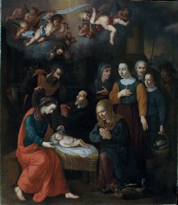 Abraham Bloemaert, Attribuito a - Adorazione dei pastori