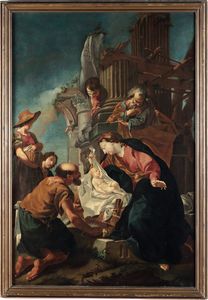 Giovan Battista Pittoni, Cerchia di - Adorazione dei pastori