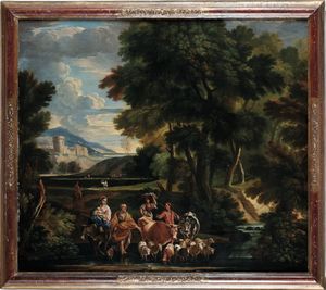 Pieter Mulier detto il Tempesta, Attribuito a - Fuga in Egitto