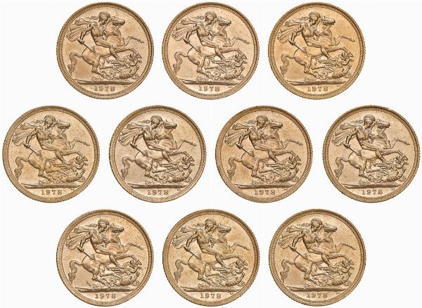 GRAN BRETAGNA. DIECI STERLINE  - Asta AUREA. MONETE E MEDAGLIE IN ORO E UNA SELEZIONE DI MEDAGLIE BORBONICHE - Associazione Nazionale - Case d'Asta italiane