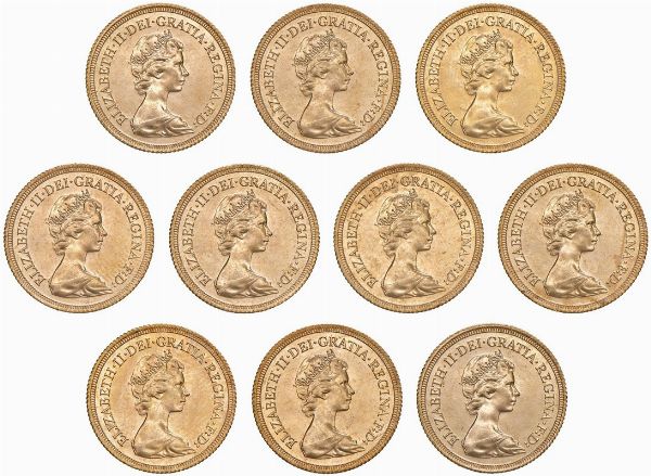 GRAN BRETAGNA. DIECI STERLINE  - Asta AUREA. MONETE E MEDAGLIE IN ORO E UNA SELEZIONE DI MEDAGLIE BORBONICHE - Associazione Nazionale - Case d'Asta italiane