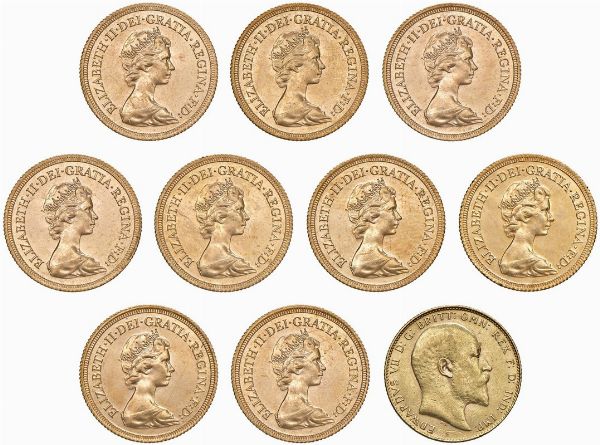 GRAN BRETAGNA. DIECI STERLINE  - Asta AUREA. MONETE E MEDAGLIE IN ORO E UNA SELEZIONE DI MEDAGLIE BORBONICHE - Associazione Nazionale - Case d'Asta italiane