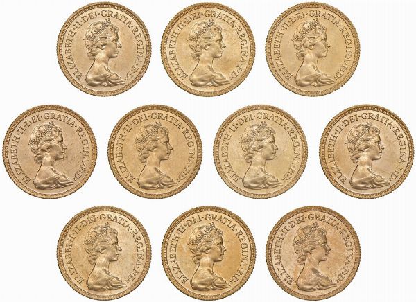 GRAN BRETAGNA. DIECI STERLINE  - Asta AUREA. MONETE E MEDAGLIE IN ORO E UNA SELEZIONE DI MEDAGLIE BORBONICHE - Associazione Nazionale - Case d'Asta italiane