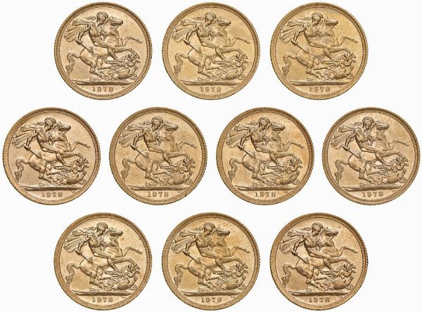 GRAN BRETAGNA. DIECI STERLINE  - Asta AUREA. MONETE E MEDAGLIE IN ORO E UNA SELEZIONE DI MEDAGLIE BORBONICHE - Associazione Nazionale - Case d'Asta italiane