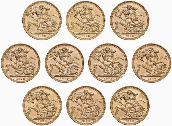 GRAN BRETAGNA. DIECI STERLINE  - Asta AUREA. MONETE E MEDAGLIE IN ORO E UNA SELEZIONE DI MEDAGLIE BORBONICHE - Associazione Nazionale - Case d'Asta italiane