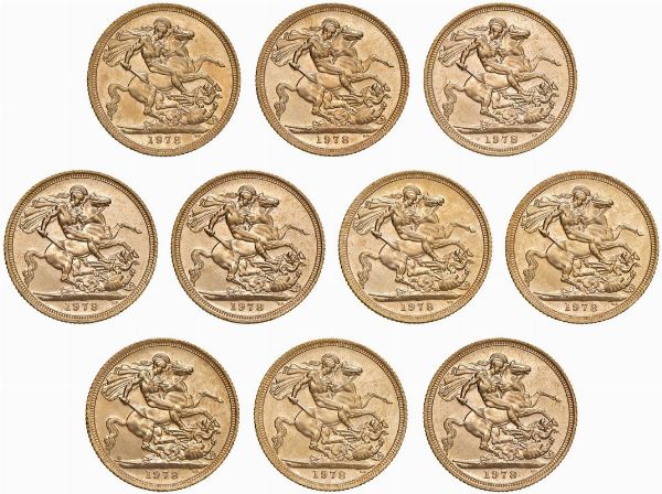 GRAN BRETAGNA. DIECI STERLINE  - Asta AUREA. MONETE E MEDAGLIE IN ORO E UNA SELEZIONE DI MEDAGLIE BORBONICHE - Associazione Nazionale - Case d'Asta italiane