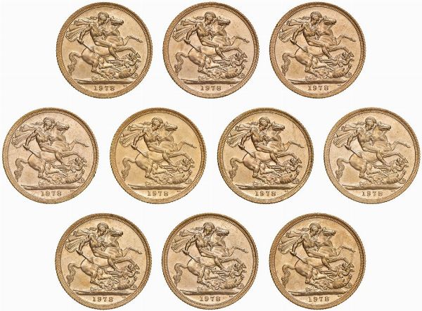 GRAN BRETAGNA. DIECI STERLINE  - Asta AUREA. MONETE E MEDAGLIE IN ORO E UNA SELEZIONE DI MEDAGLIE BORBONICHE - Associazione Nazionale - Case d'Asta italiane