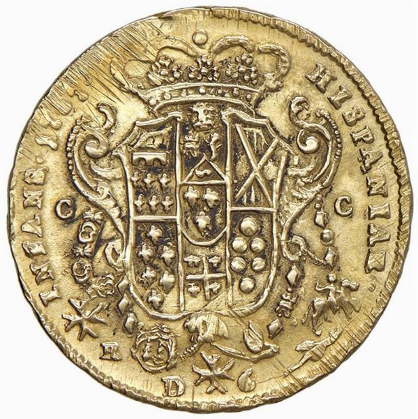NAPOLI. FERDINANDO IV DI BORBONE (1759-1799). DA 6 DUCATI 1767  - Asta AUREA. MONETE E MEDAGLIE IN ORO E UNA SELEZIONE DI MEDAGLIE BORBONICHE - Associazione Nazionale - Case d'Asta italiane