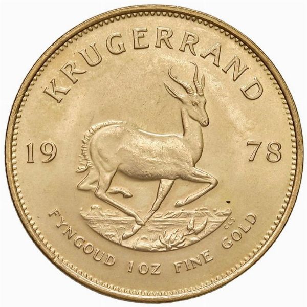 SUDAFRICA. KRUGERRAND 1978  - Asta AUREA. MONETE E MEDAGLIE IN ORO E UNA SELEZIONE DI MEDAGLIE BORBONICHE - Associazione Nazionale - Case d'Asta italiane