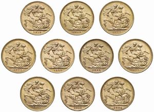 GRAN BRETAGNA. DIECI STERLINE  - Asta AUREA. MONETE E MEDAGLIE IN ORO E UNA SELEZIONE DI MEDAGLIE BORBONICHE - Associazione Nazionale - Case d'Asta italiane