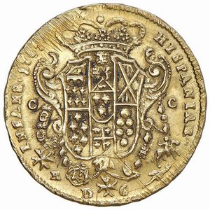 NAPOLI. FERDINANDO IV DI BORBONE (1759-1799). DA 6 DUCATI 1767  - Asta AUREA. MONETE E MEDAGLIE IN ORO E UNA SELEZIONE DI MEDAGLIE BORBONICHE - Associazione Nazionale - Case d'Asta italiane