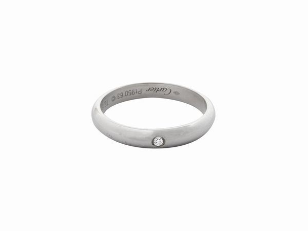 Fede Cartier in platino con diamante  - Asta Gioielli e Orologi - Associazione Nazionale - Case d'Asta italiane