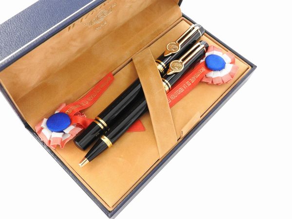 Set di due penne Waterman in resina e metallo dorato  - Asta Gioielli e Orologi - Associazione Nazionale - Case d'Asta italiane