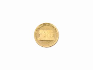 Medaglia commemorativa centenario unit� d'Italia in oro  - Asta Gioielli e Orologi - Associazione Nazionale - Case d'Asta italiane