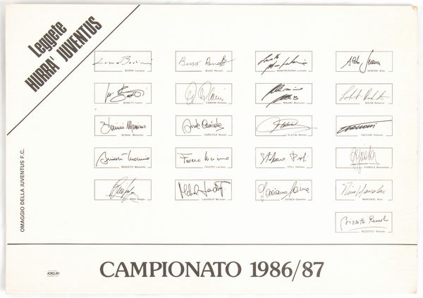Calcio, Italia, fotografia JUVENTUS 1986-87 autografata  - Asta Antique Toys & Sports Memorabilia - Associazione Nazionale - Case d'Asta italiane