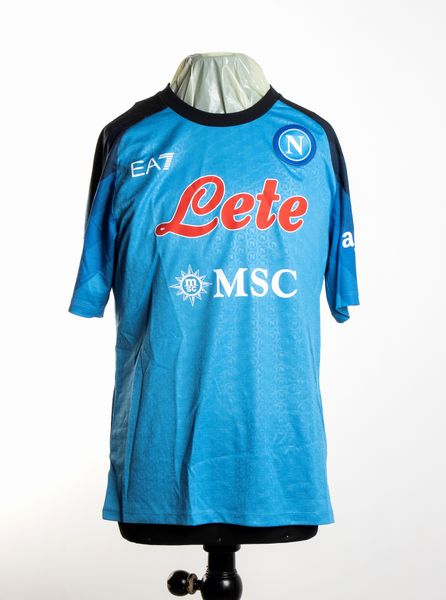 Calcio, Italia, S.S.C. NAPOLI, Di Lorenzo maglia  - Asta Antique Toys & Sports Memorabilia - Associazione Nazionale - Case d'Asta italiane
