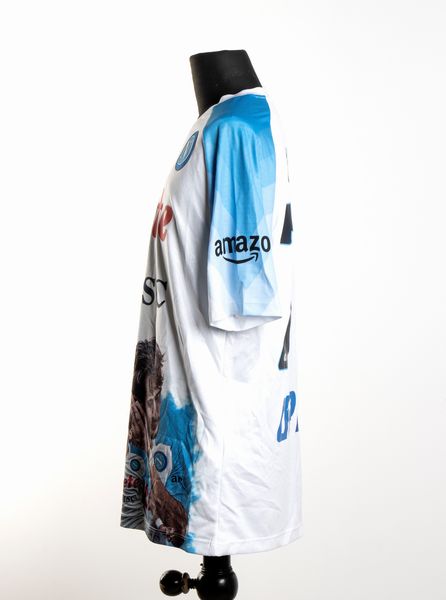 Calcio, Italia, SSC Napoli, Kvaratskhelia maglia GAME FACE  - Asta Antique Toys & Sports Memorabilia - Associazione Nazionale - Case d'Asta italiane