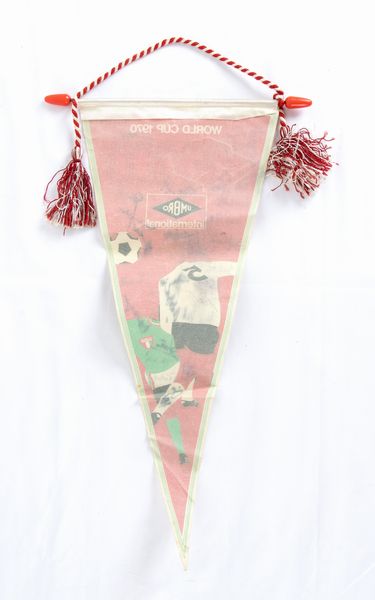 CALCIO, Italia, mondiali Mexico 70 gagliardetto autografato  - Asta Antique Toys & Sports Memorabilia - Associazione Nazionale - Case d'Asta italiane