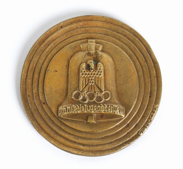 Olimpiadi, Germania 1936, medaglia partecipazione  - Asta Antique Toys & Sports Memorabilia - Associazione Nazionale - Case d'Asta italiane