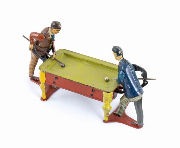 P.W. Germany, Giocatori di biliardo  - Asta Antique Toys & Sports Memorabilia - Associazione Nazionale - Case d'Asta italiane