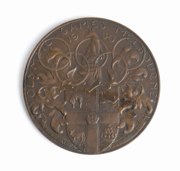 Olimpiadi, Melbourne 1956, Medaglia partecipazione  - Asta Antique Toys & Sports Memorabilia - Associazione Nazionale - Case d'Asta italiane