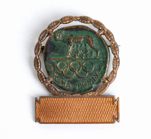 Olimpiadi, Roma 1960, Badge MISSIONE GIAPPONESE  - Asta Antique Toys & Sports Memorabilia - Associazione Nazionale - Case d'Asta italiane