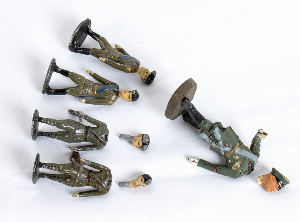 Elastolin, Quiralu e vari soldatini camicie nere, Mussolini  - Asta Antique Toys & Sports Memorabilia - Associazione Nazionale - Case d'Asta italiane
