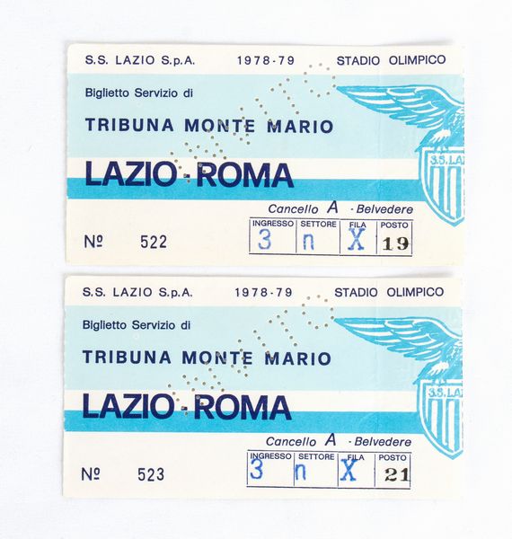 Calcio, Italia, biglietti incontro calcio  - Asta Antique Toys & Sports Memorabilia - Associazione Nazionale - Case d'Asta italiane