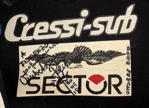 SUB Umberto Pellizzari , tuta immersione Record  - Asta Antique Toys & Sports Memorabilia - Associazione Nazionale - Case d'Asta italiane