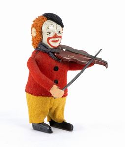 SCHUCO, Clown suonatore di violino  - Asta Antique Toys & Sports Memorabilia - Associazione Nazionale - Case d'Asta italiane
