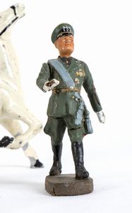 Elastolin, Quiralu e vari soldatini camicie nere, Mussolini  - Asta Antique Toys & Sports Memorabilia - Associazione Nazionale - Case d'Asta italiane