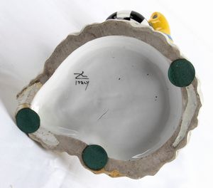 DISNEY ceramica Zaccagnini , PAPERINO golfista  - Asta Antique Toys & Sports Memorabilia - Associazione Nazionale - Case d'Asta italiane