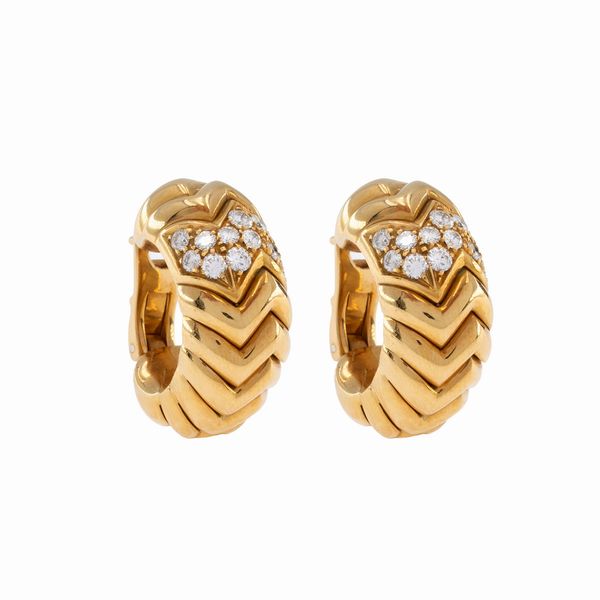 Bulgari orecchini a lobo collezione Spiga  - Asta Gioielli Orologi | Fashion Vintage - Associazione Nazionale - Case d'Asta italiane