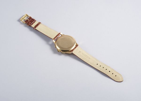 Eberhard : Cronografo Extra-Fort con cassa in oro rosa 18k. anni 50  - Asta GIOIELLI - OROLOGI - ALL I WANT FOR CHRISTMAS Online - Associazione Nazionale - Case d'Asta italiane