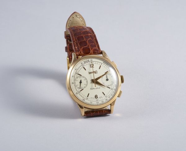 Eberhard : Cronografo Extra-Fort con cassa in oro rosa 18k. anni 50  - Asta GIOIELLI - OROLOGI - ALL I WANT FOR CHRISTMAS Online - Associazione Nazionale - Case d'Asta italiane
