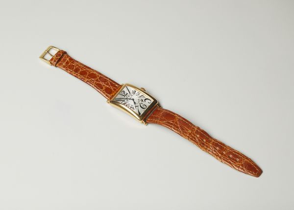 FRANCK MULLER : Orologio Franck Muller Geneve modello Long Island con quadrante in oro giallo 18 carati con indici arabi e cinturino in pelle.  - Asta GIOIELLI - OROLOGI - ALL I WANT FOR CHRISTMAS Online - Associazione Nazionale - Case d'Asta italiane