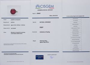 TIFFANY : Notevole e delizioso anello Tiffany in oro bianco 18k con rubino centrale taglio cuscino di 9,35ct. ca. Con contorno di 14 diamanti taglio huit-huit. Anni 40.  - Asta GIOIELLI - OROLOGI - ALL I WANT FOR CHRISTMAS Online - Associazione Nazionale - Case d'Asta italiane