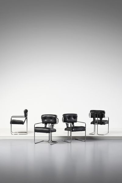 FALESCHINI GUIDO : Quattro poltroncine mod. Tucroma per Mariani, Italia  - Asta DESIGN E ARTI DECORATIVE DEL NOVECENTO - Associazione Nazionale - Case d'Asta italiane